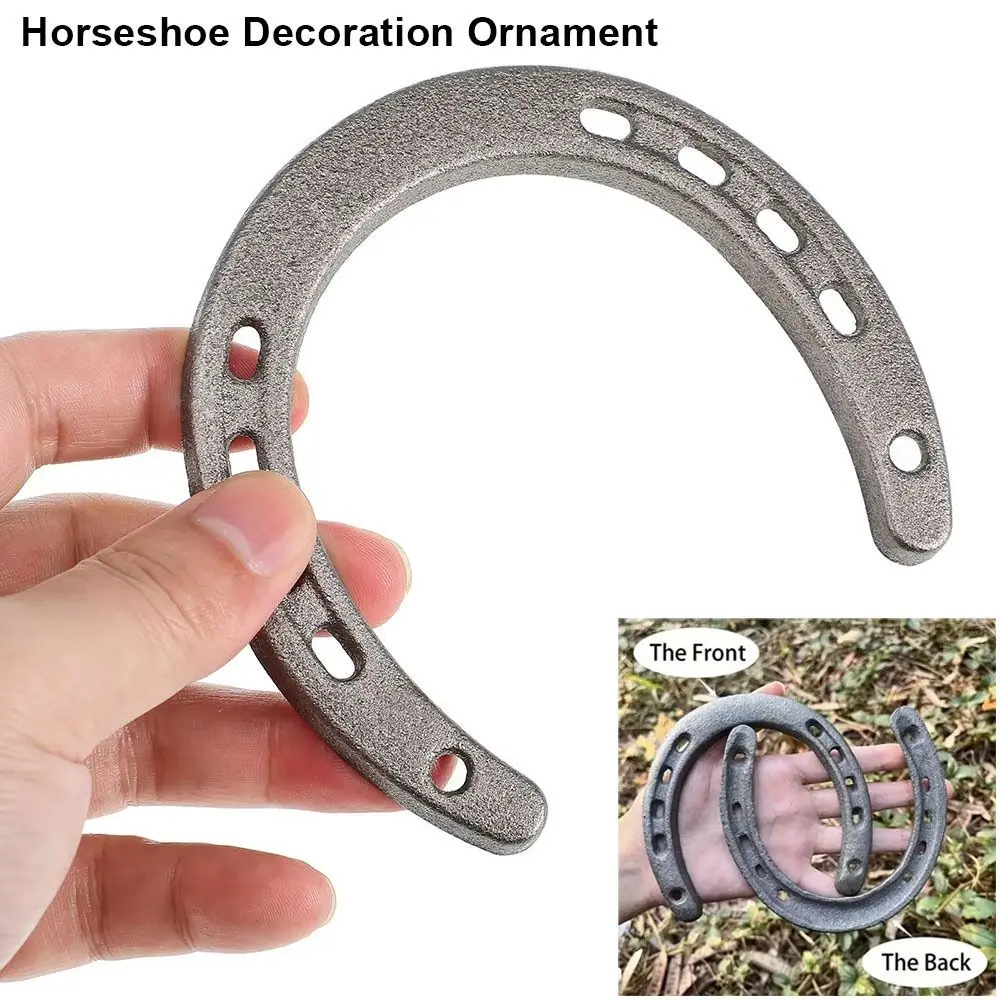 

1 шт. прочная декоративная настенная подвеска в виде подковы из чугуна, уникальный дизайн, украшение для дома, винтажная настенная скульптура в деревенском стиле