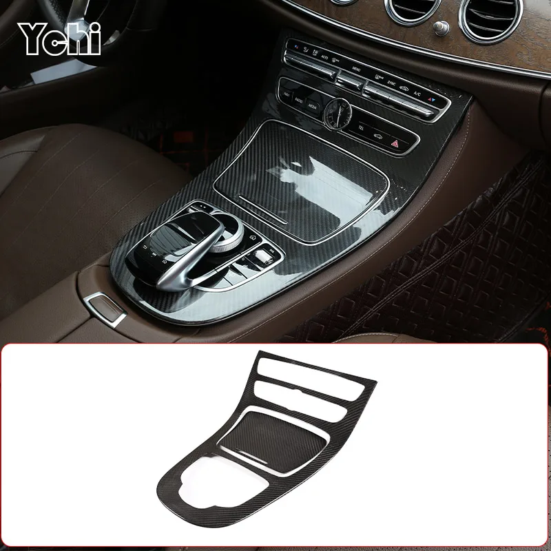 For Mercedes benz E Class W213 2016-2020 Real Carbon Fiber Car Interior Center Console Decoration Panel Trim Accessories