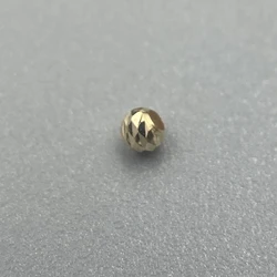 Pure 14K Gold Twill Spiral Interval Scattered Spacer Beads Diameter 2mm Au585 Fine Jewelry Bracelet Necklace Accesories Findings