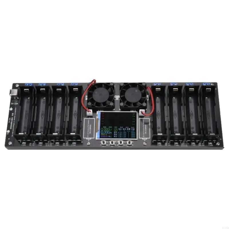 

E1PD 8Channel Auto Charges Discharge Tester for 18650 Batteries with Heat Dissipation