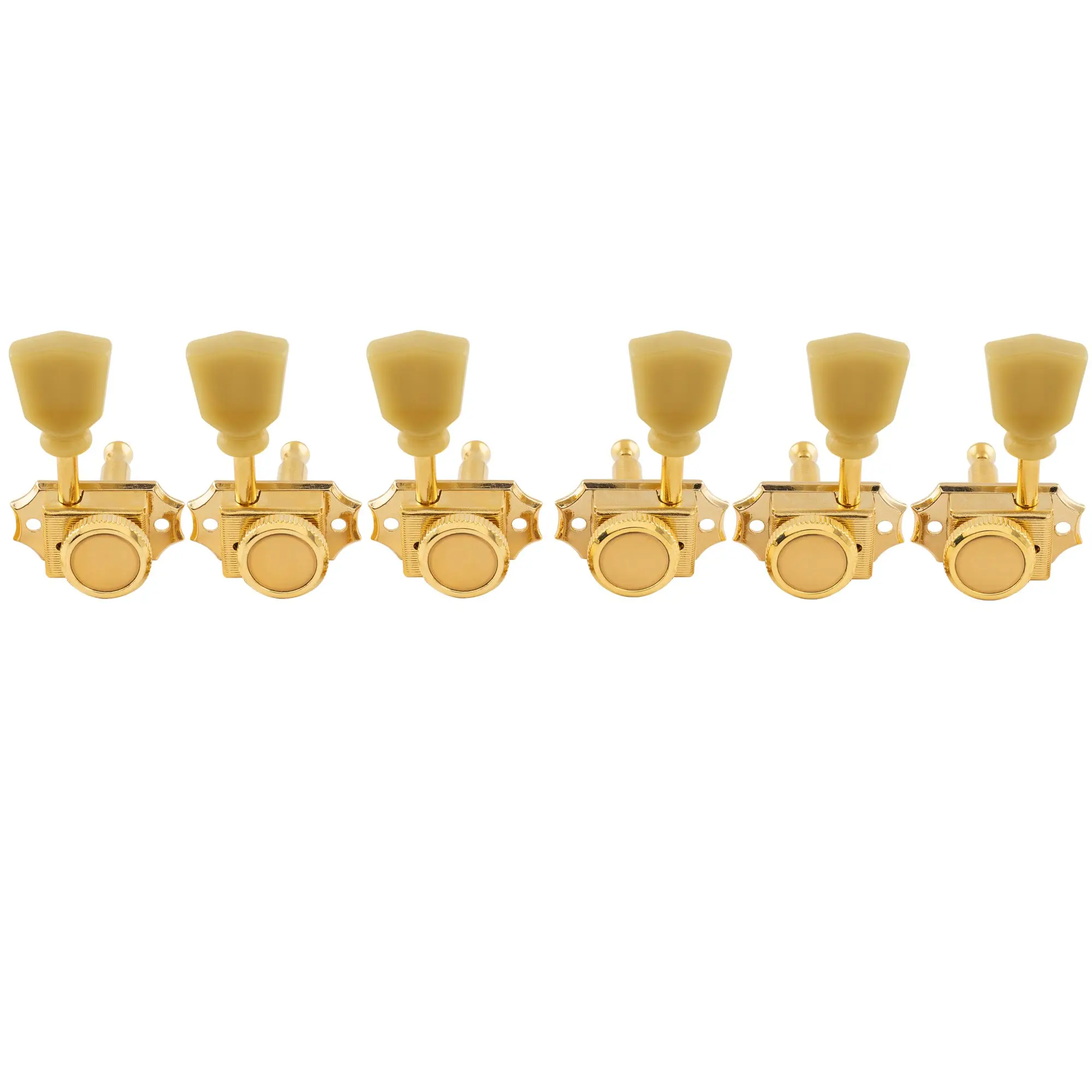 Musiclily Pro R15T 3R3L 14:1 Ratio Semi Closed Vintage Locking Machine Heads Tuners Tuning Pegs Key for Acoustic Electric Guitar