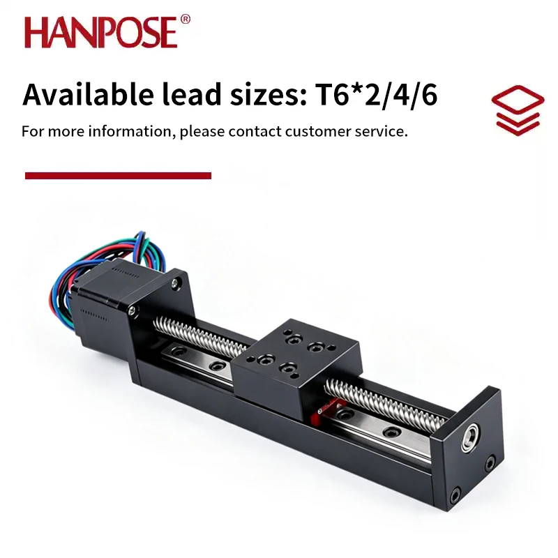 HANPOSE Miniature HGX28 28-Step Stepper Motor Linear Slide T-Slot Ball Screw Linear Guide Electric Slider Module – In Stock