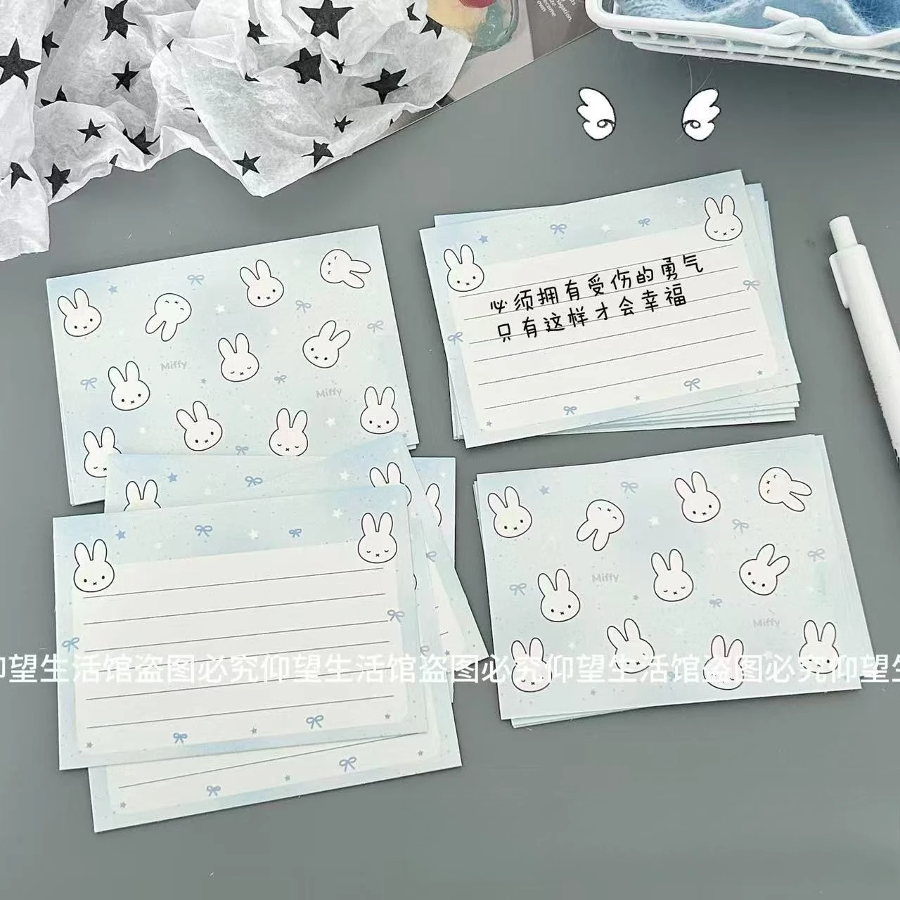 Lovely Cartoon Miffy Rabbit Minimalist DIY Blank Note Card Hand‑Writiable Birthday Greeting Card for Present Decoration Kawaii