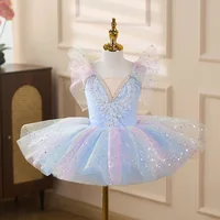 Vestidos de fiesta de verano para niñas, ropa para niños, Vestidos, traje de princesa, vestido de niña, tutú, leotardos de Ballet para escenario, trajes de baile, bailarina