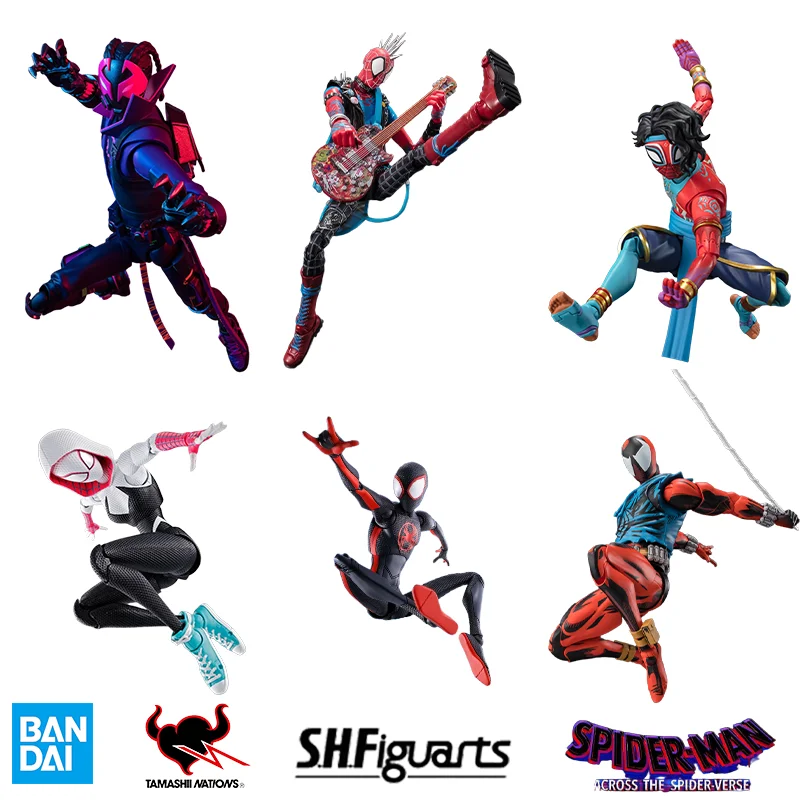 

BANDAI SHF SPIDER-MAN: ACROSS THE SPIDER-VERSE Scarlet Spider Miles Morales SPIDER PUNK Spider Man India Miles G. Morales Figure