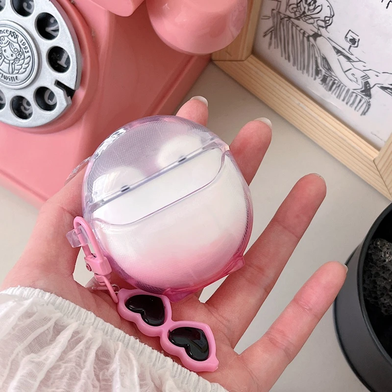 حافظة سيليكون شفافة لبراعم Redmi ، غطاء سماعات أذن نشطة مع Keychian ، جراب سماعات أذن مضحك ، 5 5Pro 4Lite