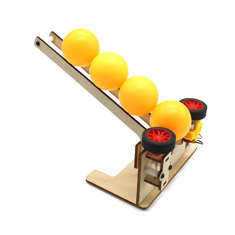 Dispositivo de bola de lançamento automático estudantes diy brinquedos montados à mão tecnologia pequena produção kit de materiais de experimento científico
