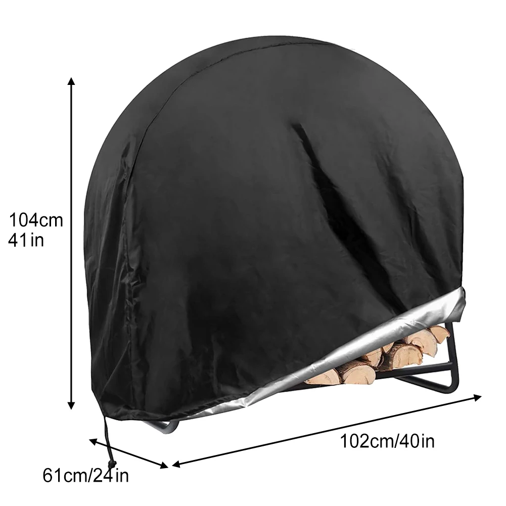 

Adjustable Firewood Rack Cover Weatherproof Cover Heavy-Duty Cover Firewood Cover Extended Zipper Access Fits Various Racks