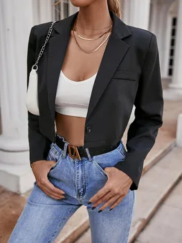 2025 Spring and Autumn Short Small Suit Jacket Casual Spicy Girl Style Niche Waist Design Women's Outdoor Wear 5