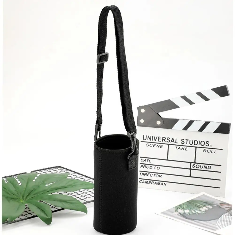 Portable Water Bottle Insulated Neoprene Holder Pouch Bag 420/550/750/1000/1500ml Shoulder With Adjustable Strap