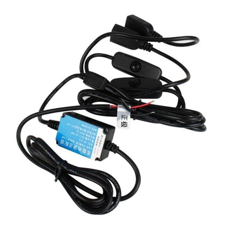Output DC 5V 3A Extension Cable Car Charger Step Down Converter Dual USB Female Plug Adapter for GPS Smart Phone,Input 11.6V~40V