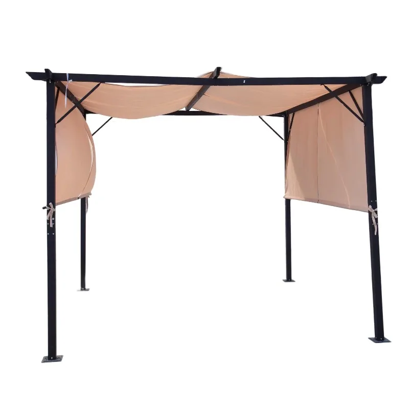 Original high-strength 10 * 10 inch removable outdoor sunshade pergola with grape frame left and right canopy pergola
