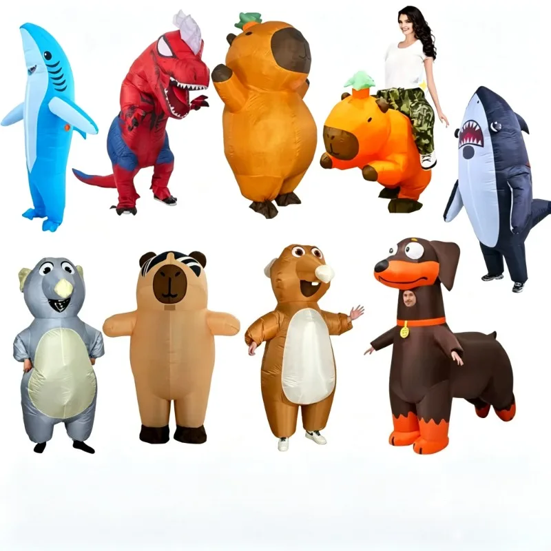 Déguisement Gonflable Animal Adulte – Requin, Dinosaure, Capybara – photo 4