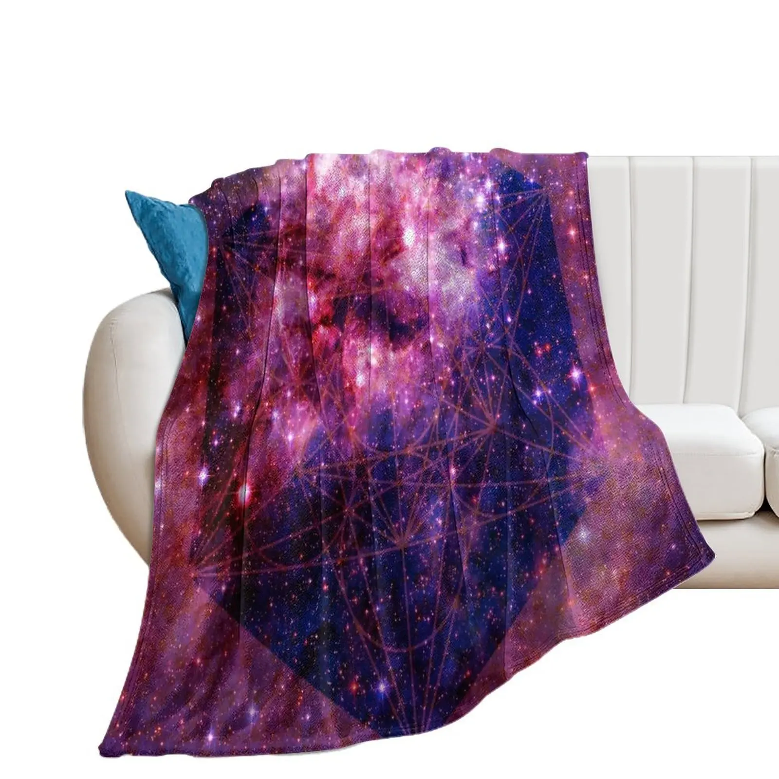 Tarantula Nebula Double Metatron's Cube [Mew] Throw Blanket anime Bed covers Blankets For Baby Blankets