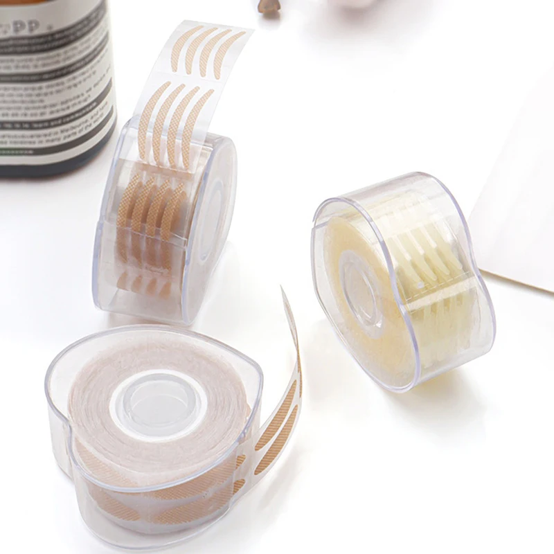 600 Pcs Eyelid Tape Eye Lift Double Eyelid Sticker Clear Beige Color Invisible Fold Eyelid Stripe Big Eyes Makeup Beauty Tool