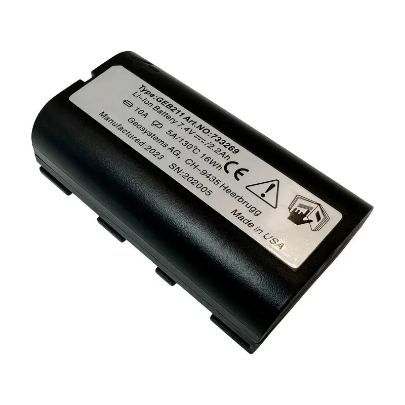 Batterie Ion Eddie GEB211 pour thoracde terrain, série de récepteurs GNSS, type SWISS GS10, 15, 16/20, CS10, CS15