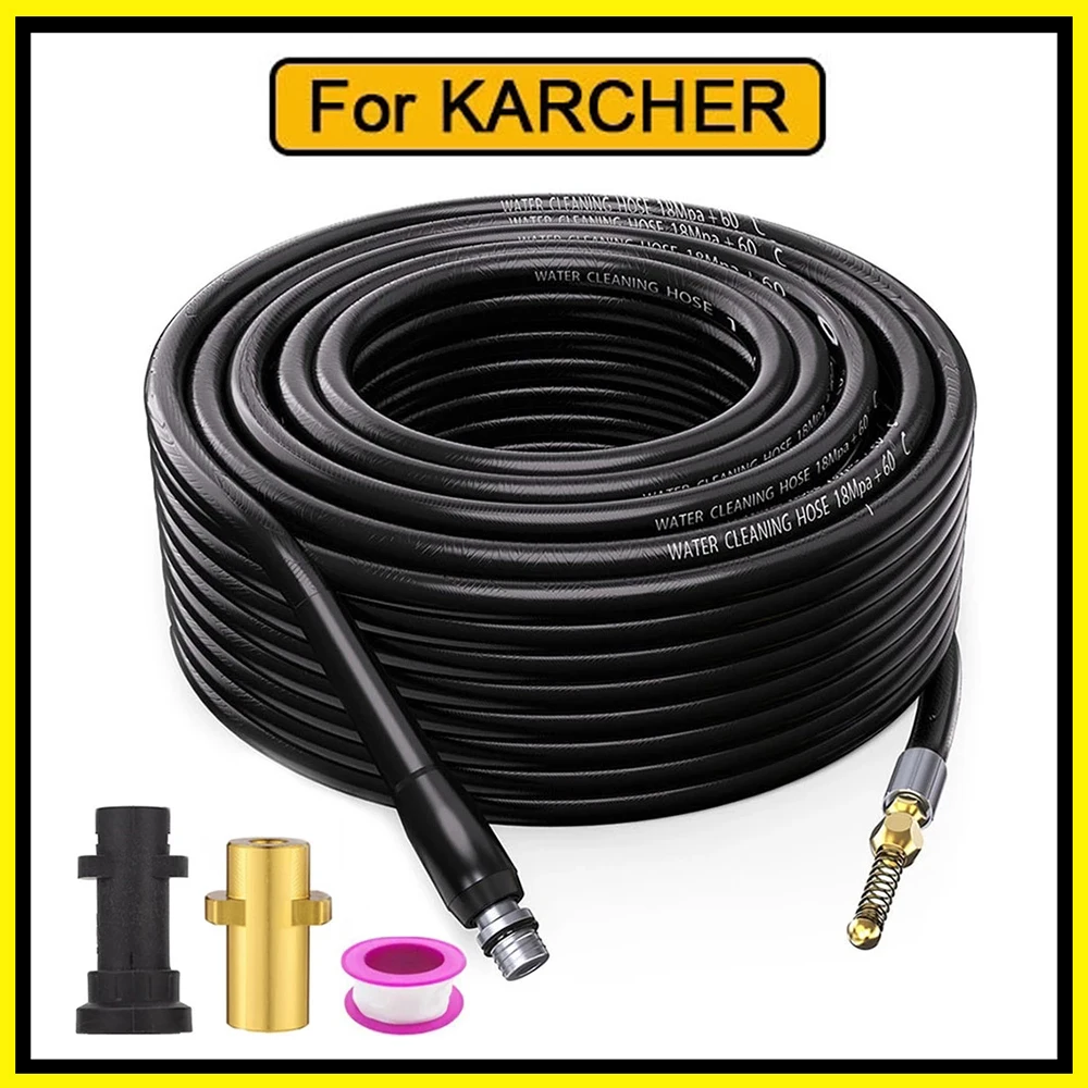 

High Pressure Washer Hose Sewer Drain Water Cleaning Hose Pipe Cleaner Pipe Blockage Clogging Jet Washer Hose Cord for Karcher