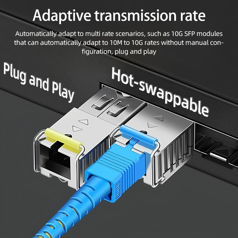 1 paire 1.25G BiDi SC SFP Module optique pour Mikrotik/Meraki/Cisco commutateur SFP émetteur-récepteur SM taux adaptatif SFP Module à fibres optiques