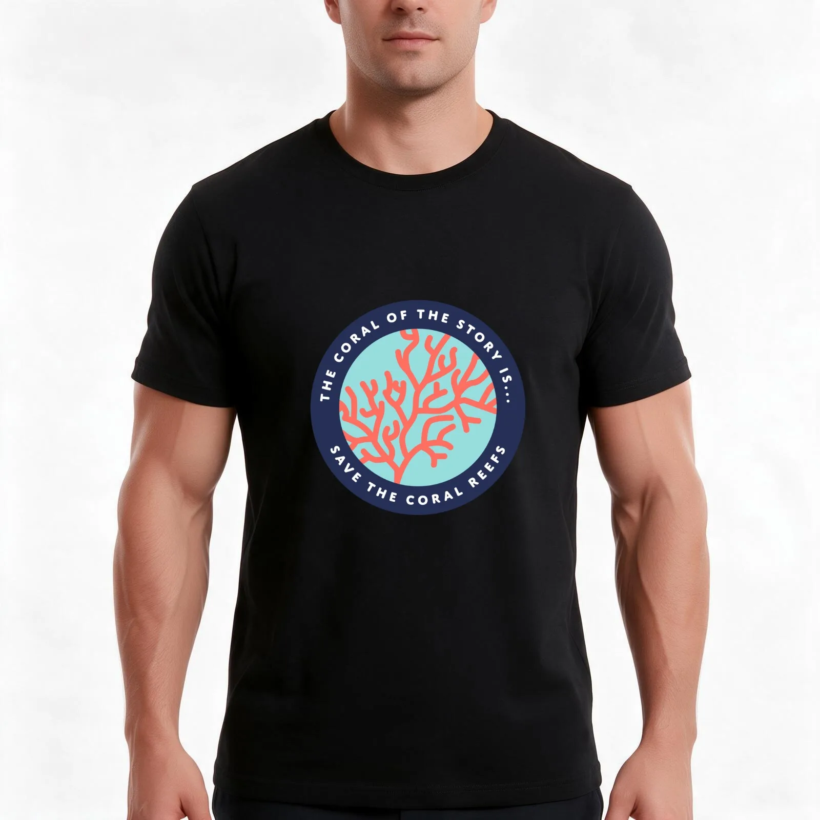 The Coral of the Story T-Shirt, Summer Casual Cotton Tee, Oversized Streetwear Tops, Vintage Graphic Print, Unisex Men Women