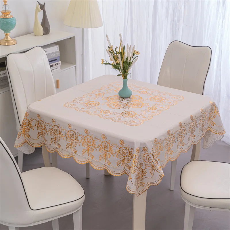 

European Pastoral Rectangular PVC Waterproof and Oil-proof Tablecloth