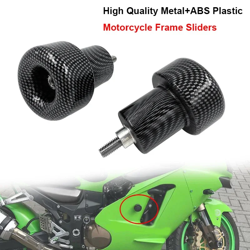 Deslizadores de marco de Motocicleta sin corte, protección contra caídas y choques, para Kawasaki ZX 6R 9R 12R Ninja ZX-6R ZX-9R ZX6R ZX9R ZX12R