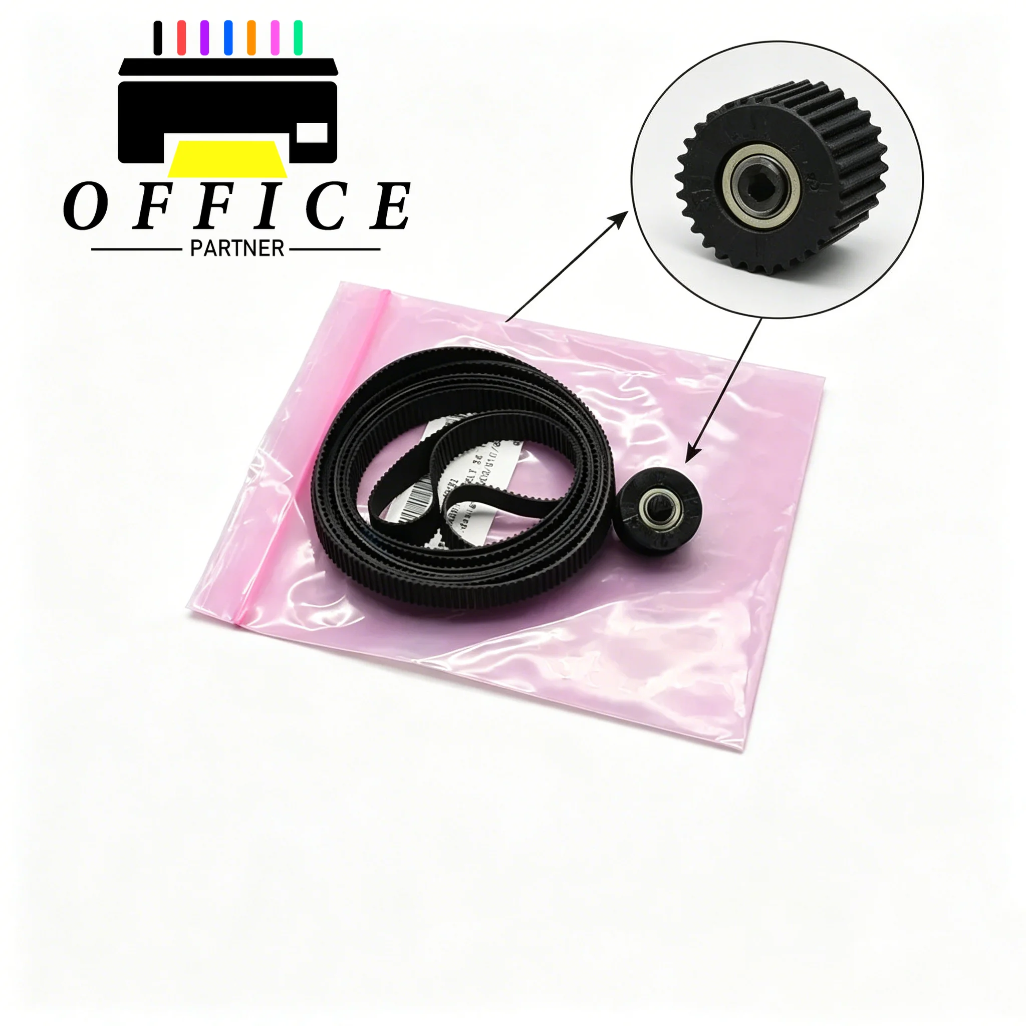 C7769-60182 Carriage Belt with Pulley 24'' 24 inch A1 for HP DesignJet 500 500PS 510 510PS 800 800PS Plus 4500 820 MFP 4020 T620