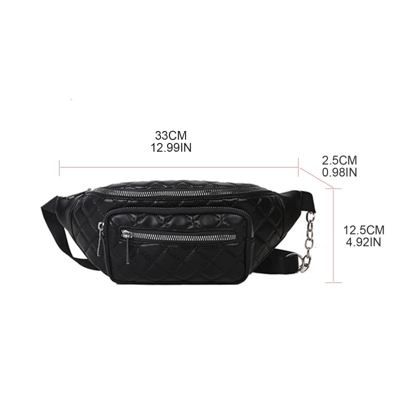 Fashion Women's Waist Bag Chest Bags PU Leather Fanny Pack Gilrs Shoulder Bags