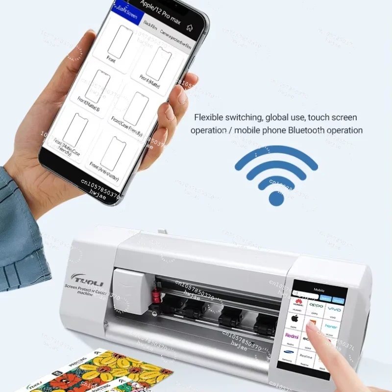 

TuoLi на заказ, белые мини-наклейки на заднюю панель мобильного телефона, машина для резки гидрогелевой пленки, защитная пленка для экрана, плоттер, резак