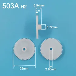 503A Thick Gear 0.5M Outer Diameter 26mm Modulus 0.5 50 Teeth Plastic Pinion DIY Toy Accessories 50T