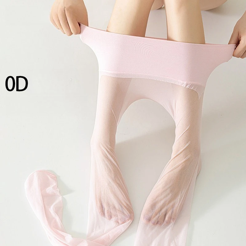 1/4Pairs 0D Seamless Crotch Stockings Women's Summer Thin Nude White Panties Stockings Anti-hook Silk Durable Stockings
