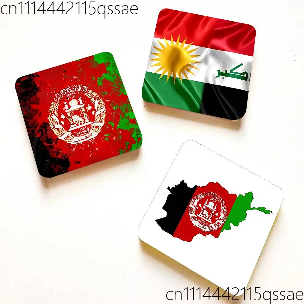 Afghan Afghanistan Flag Acrylic Refrigerator Magnets Square Sticker Kitchen Office Decor Creative Birthday Craft Gift