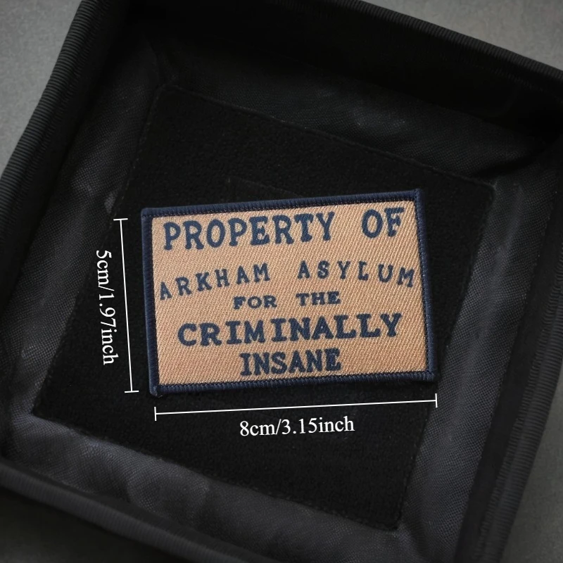 Parche táctico Arkham Asylum – Morale con velcro para equipo militar