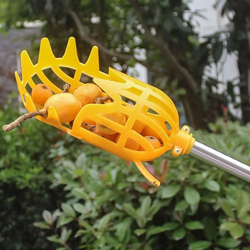 

Creative Agricultural Fruit Picker Head High-altitude Plastic Fruit Picker Yellow Fruit Picking Tool Orchard