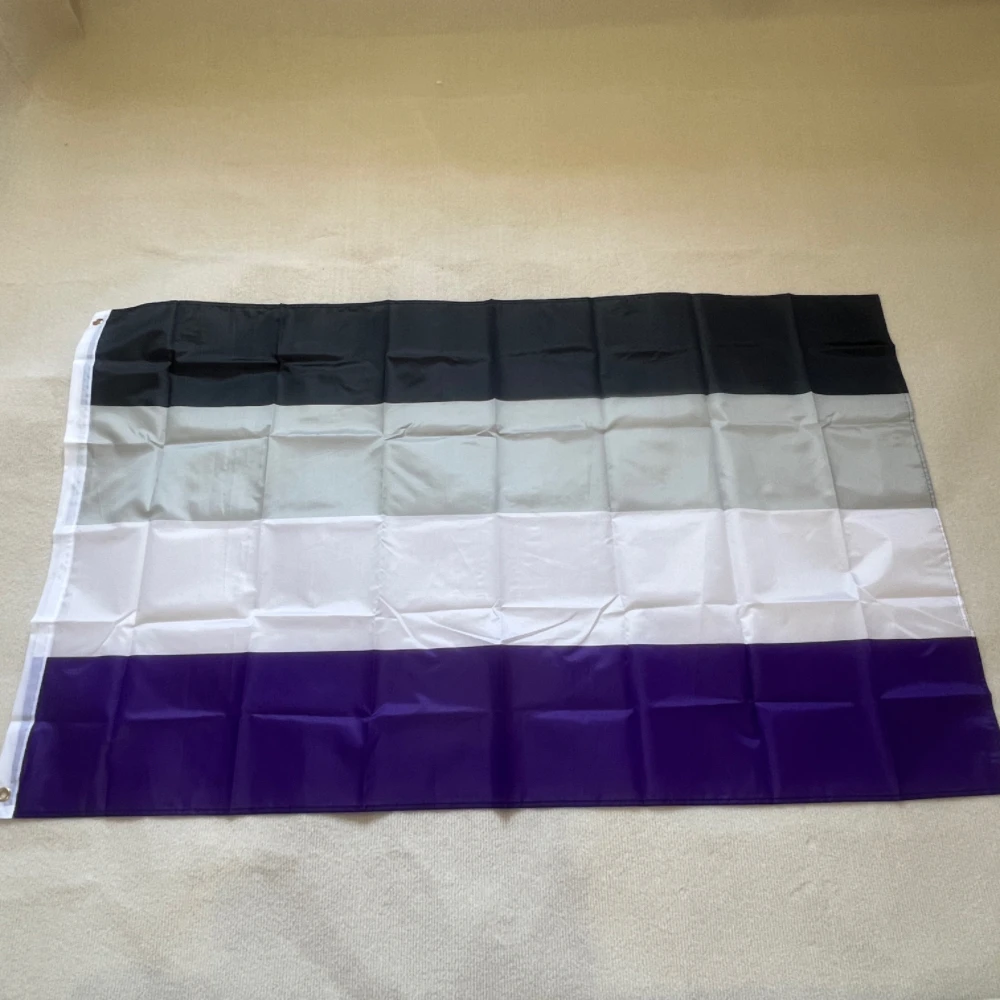 Rainbow Flag 90x150cm LGBTQIA Asexuality asexual pride Flag asexual Pride flag hung with polyester trim