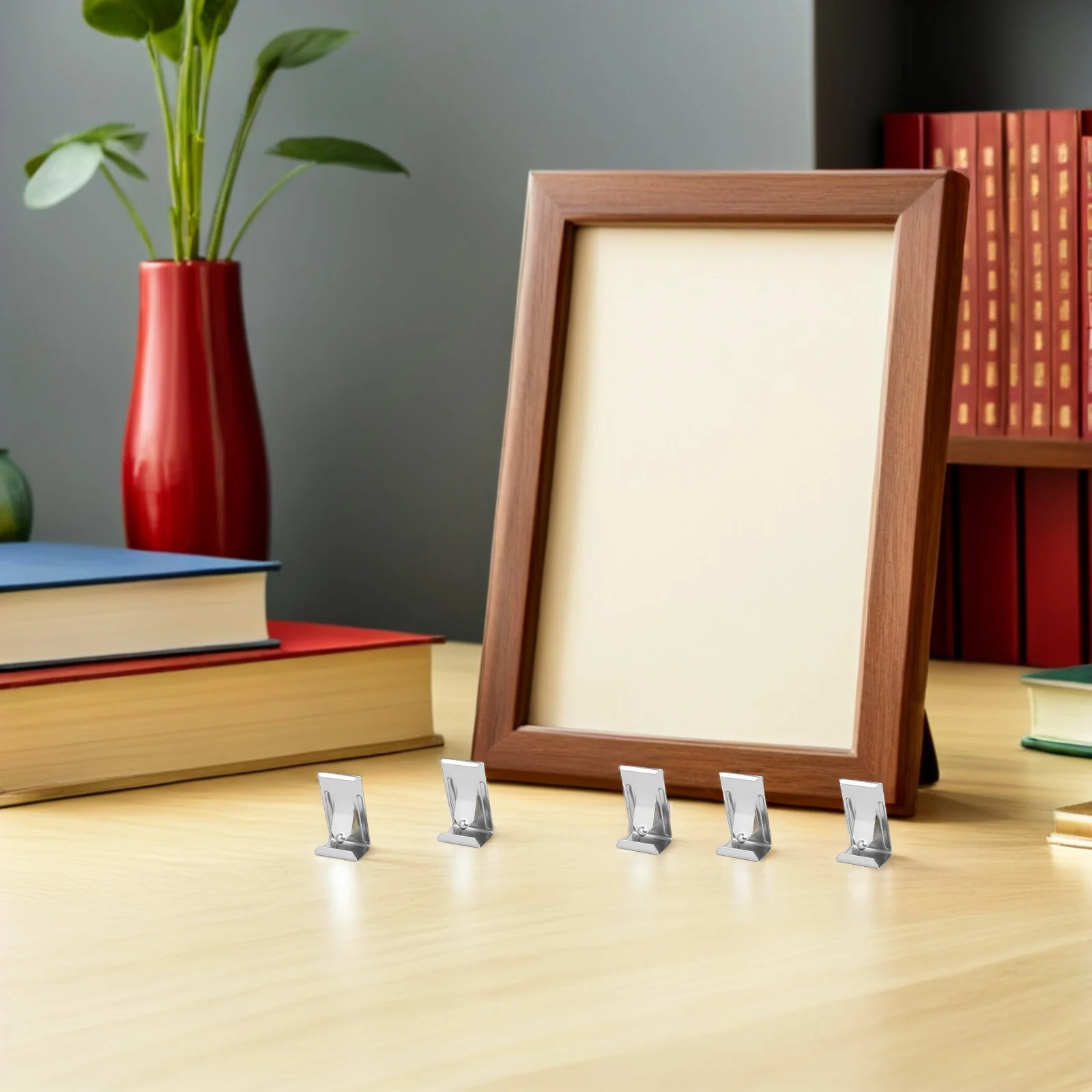 

50Pcs Picture Frame Metal Spring Turn Clip Photo Frame Hook Sturdy Hanging Hanger Clip Durable Easy Install for Canvas Wood