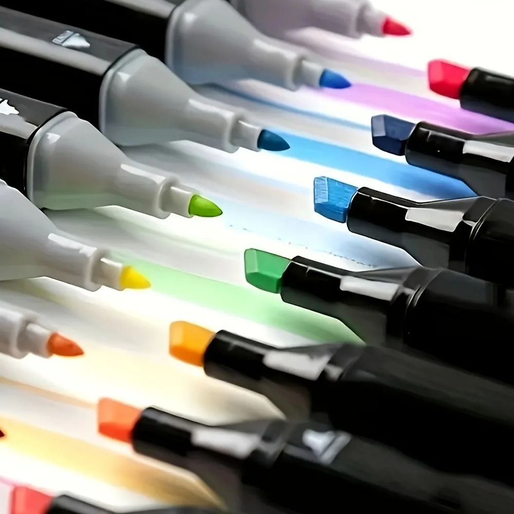 Dual Tip Alcohol Based Art Markers, Alcohol Marker Pens, Art Set Drawing Markers Pen, Perfect for Adult Coloring Books Sketching And Card Making, Teens, Mother'S Day And Christmas Gifts view 7