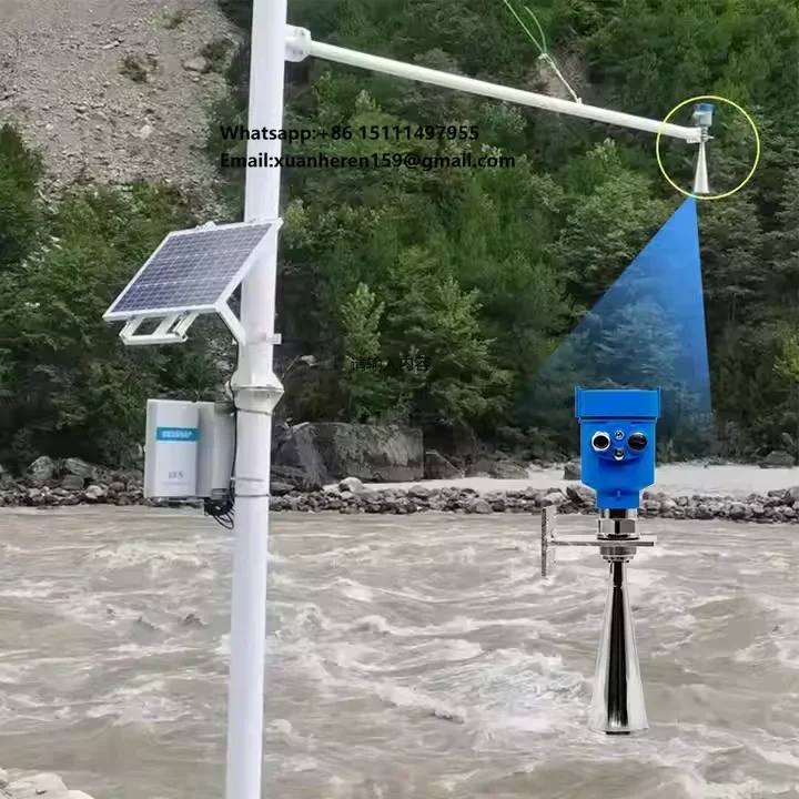High Accuracy Water Level Meter Sensor Non-Contacting Open Channel River Bell Mouth radar Level Transmitter Sensor