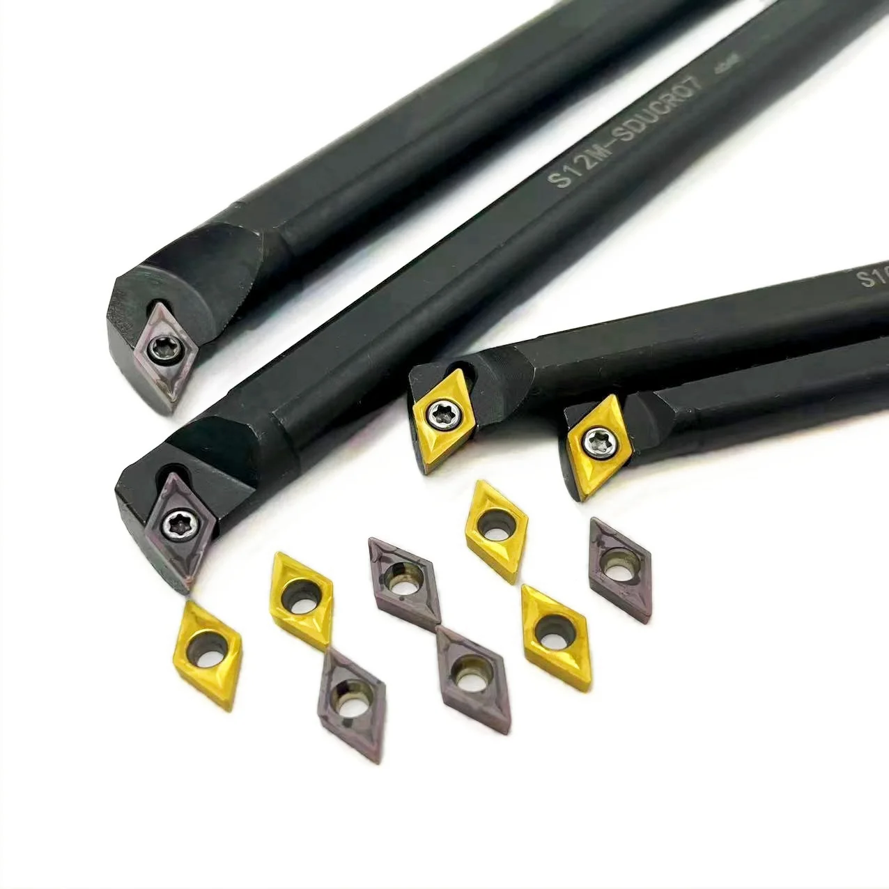 DCMT070204 For S10K-SDUCR07 S16Q-SDUCR07 Internal Turning Tool Holder DCMT Carbide Inserts Lathe Bar CNC Cutting Tools Set