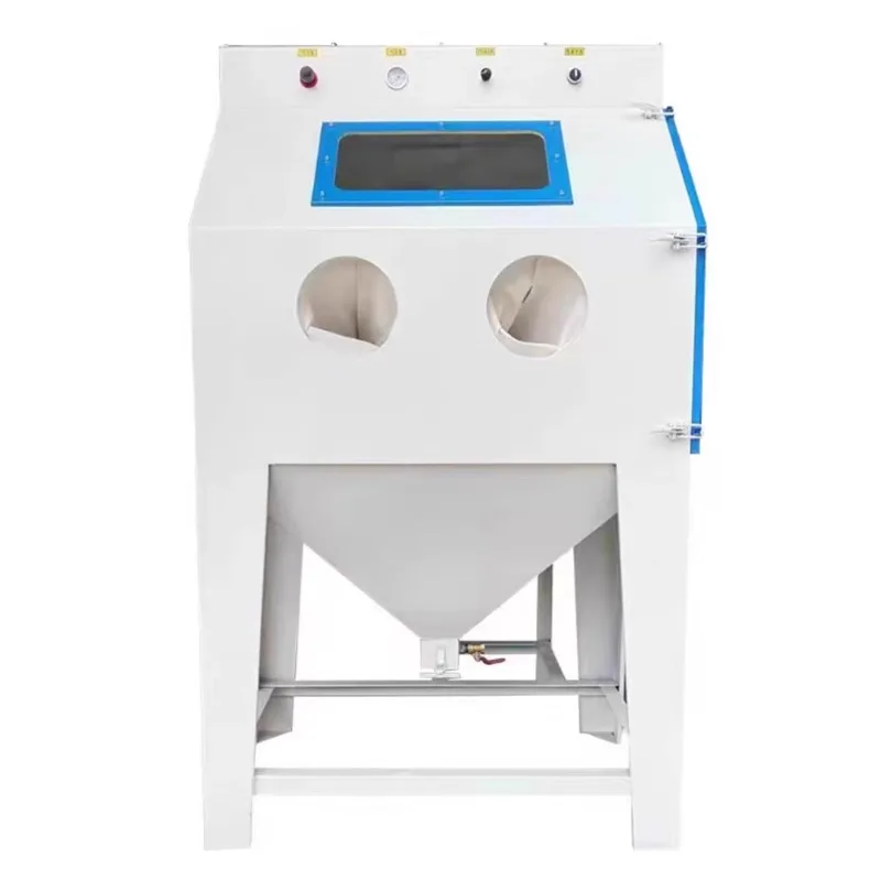 Manual sandblasting machine, small 9080 mold, hardware rust removal and refurbishment, dust-free box type sandblasting machine