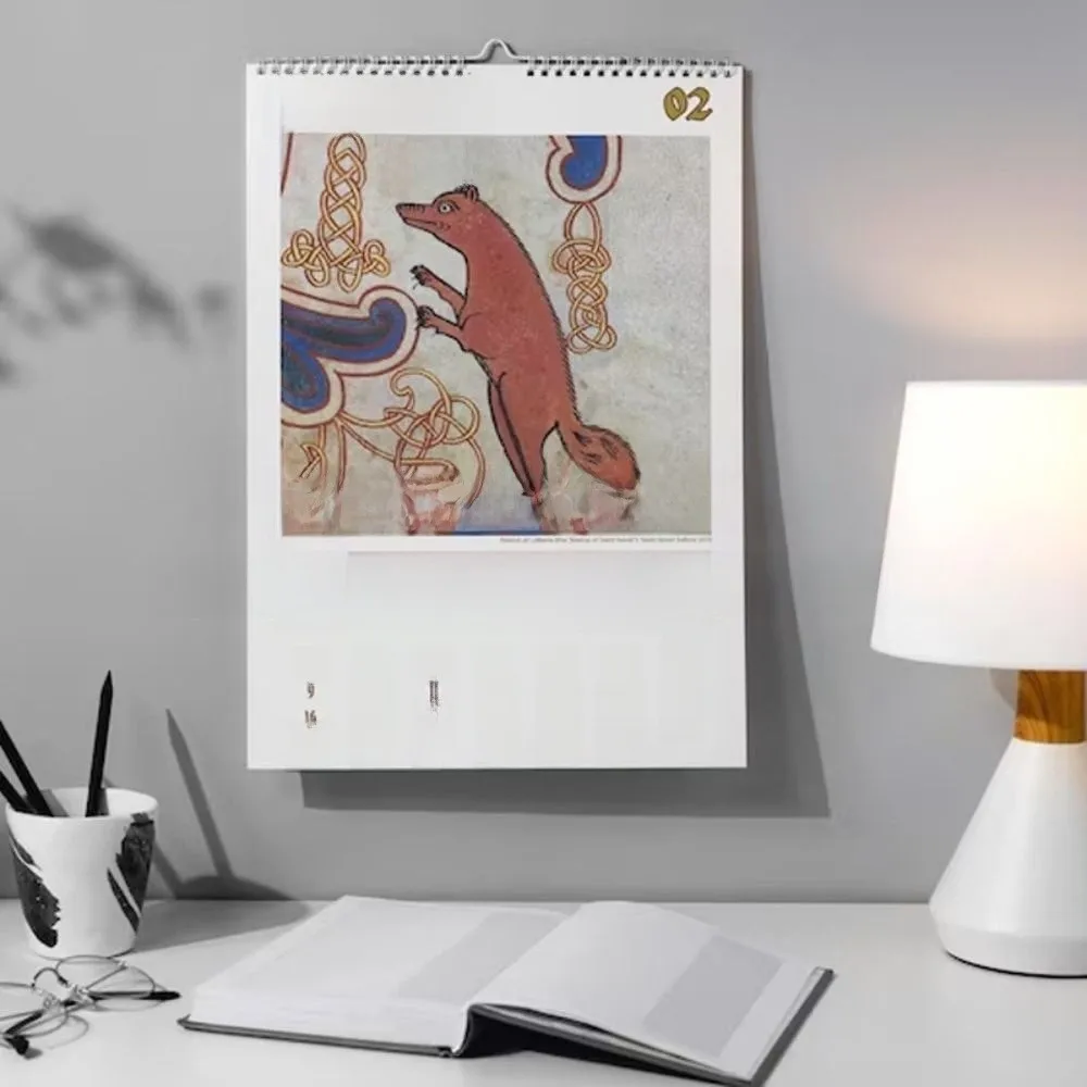 Funny Ugly Medieval Animals 2026Calendar Medieval Horse Painting Daily Weekly Monthly 12 Month Planner Time Management Tool