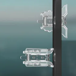 1pcs Sliding Window Limit Lock Transparent Butterfly Punch-free Pasted Door Window Safety Locks Buckle Baby Safety Protection
