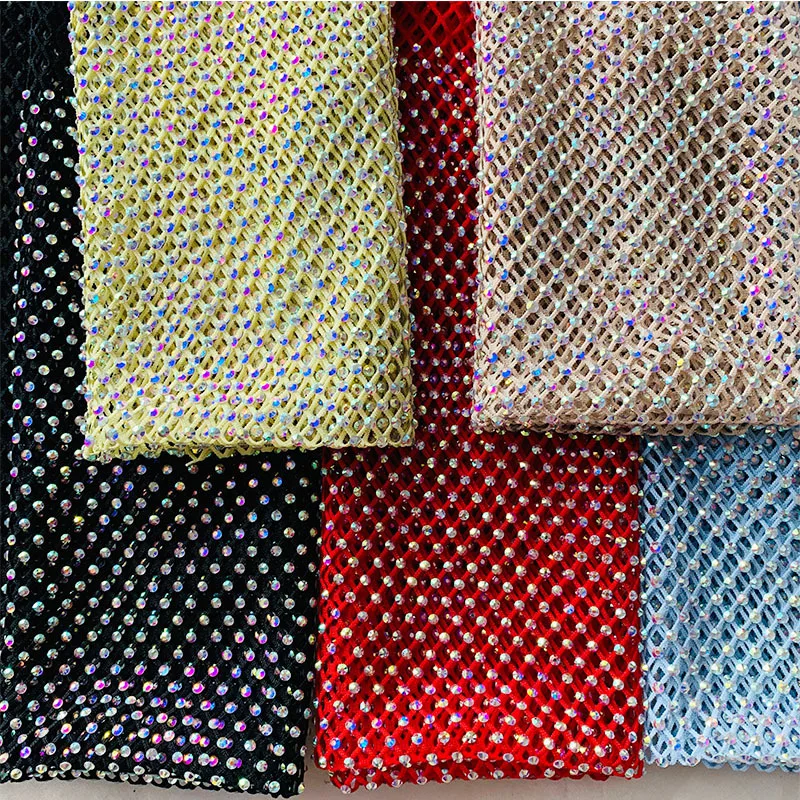 Elastic Rhinestone Mesh Drill Net, DIY, Stretchable, Fishing Net, Shoes and Hats Clothing