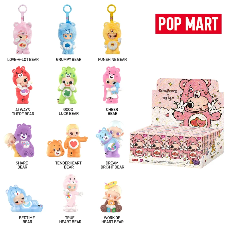 

Официальный товар POPMART CareBears x Zsiga Series Blind Box Toys Фигурка Mystery Box CareBears Zsiga Коллекционная модель куклы