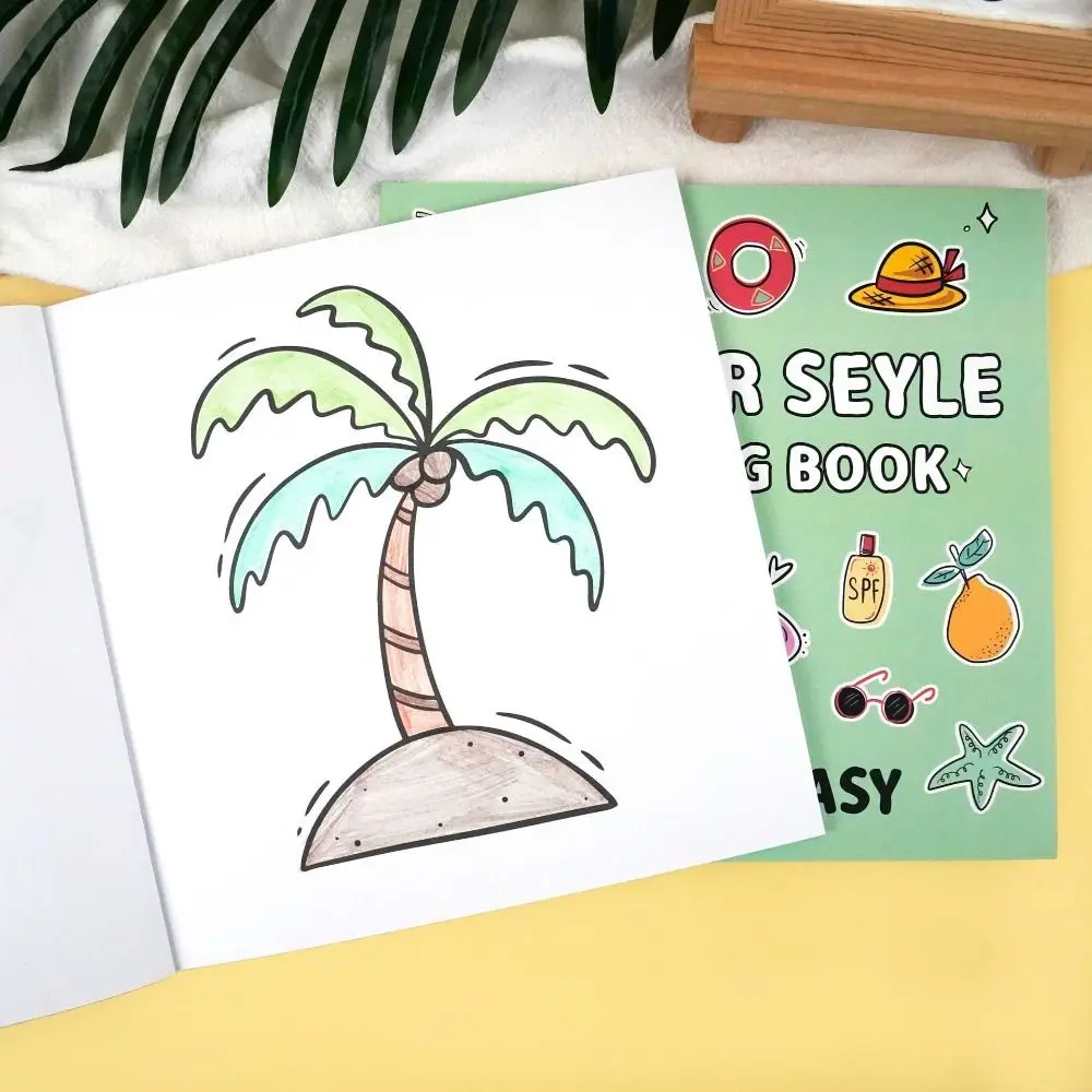 Libro para colorear de feliz cumpleaños hecho a mano, libro de grafiti Gouache educativo seguro para usar, libro de Color de relleno creativo DIY para niños