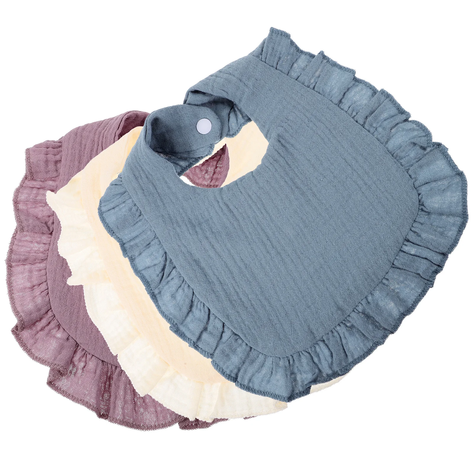 

3Pcs Cotton Baby Bibs Drooling Feeding Bibs Lightweight Comfortable for Infant Toddler Teething and Meal Time Baby Bib