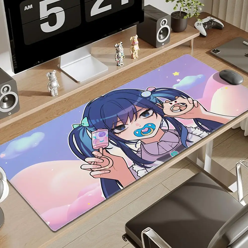 Popular Japanese singer A_ado Cartoon Mouse Pad Fine Surface Gaming Rubber Smooth Desk Pad Professional E-Sports Keyboard Pad