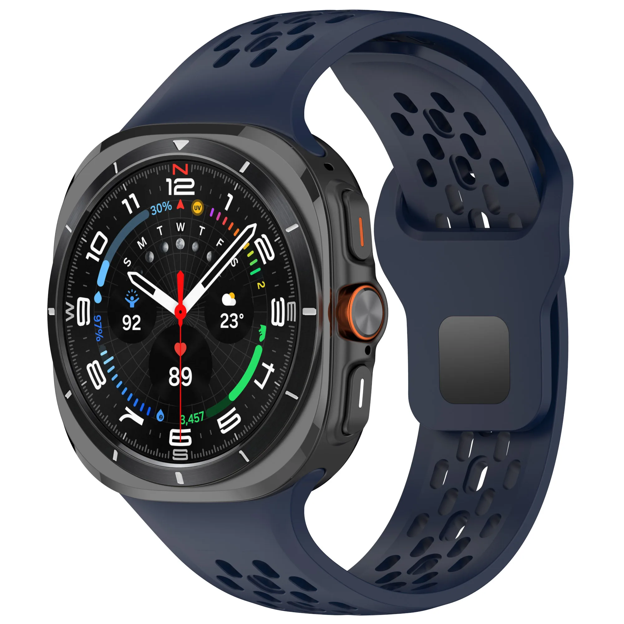 สายซิลิโคนสำหรับ Samsung Galaxy Watch ultra 47mm สายรัดข้อมือแบบนิ่มสำหรับ Galaxy ultra 47mm สำหรับ Galaxy ultra นาฬิกาผู้หญิงผู้ชาย