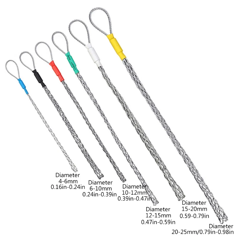 Bộ kéo lưới kim loại Bộ dụng cụ kéo cáp kéo Grip Sock Dây lưới mắt linh hoạt Chống gỉ