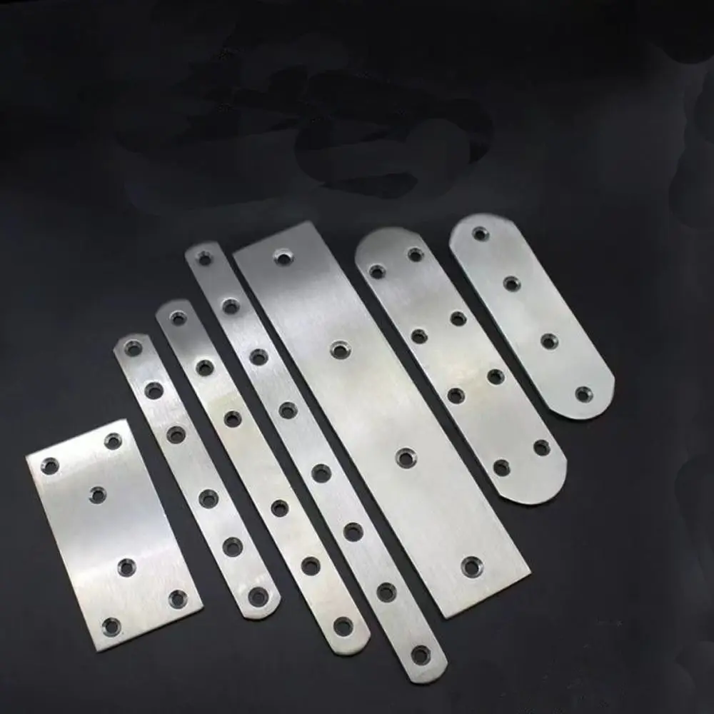 10Pcs/set Stainless Steel Flat Angle Metal Bracket Stand Supporting Furniture Fittings Furniture Corner Connector