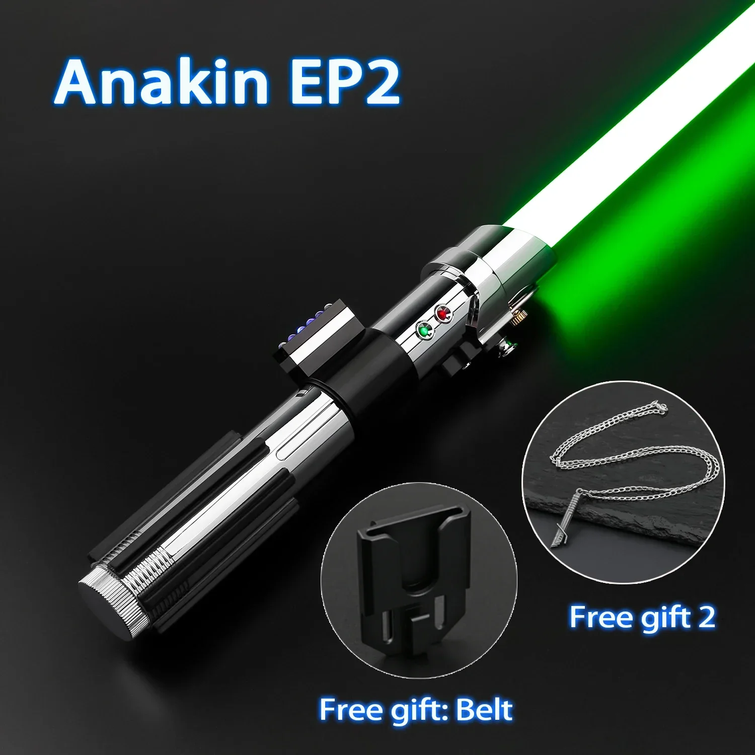 

TXQSABER Jedi Anakin EP2 Replica Lightsaber Metal Hilt Heavy Dueling Proffie 2.2 Light Sword SNV4 Neo Pixel Laser Cosplay Gift